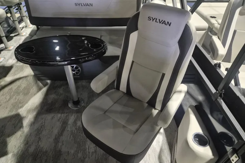 Slide: The Image of Luxurious seating and table in 2026 Sylvan R-22 LZ DH boat interior. - 10