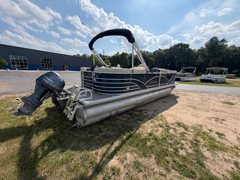 Slide: The Image of 2018 Sylvan Mirage 8522 LZ Pontoon on dry land. - 3