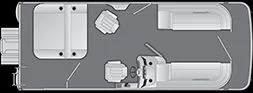 Slide: The Image of Layout of the Bennington S Series 22 SSB with seating and helm. - 10