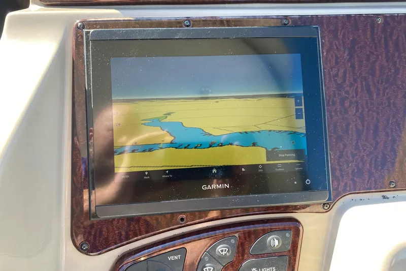 Slide: The Image of Garmin navigation display on 2007 Sea Ray Sundancer 310 boat dashboard. - 20
