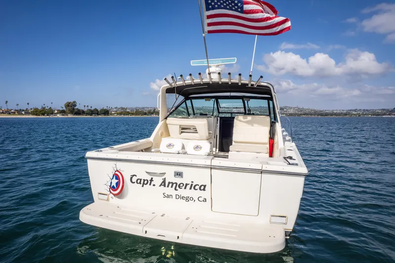 Slide: The Image of 1995 Tiara Yachts 3100 Open boat named "Capt. America" in San Diego waters. - 8