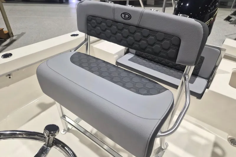 Slide: The Image of 2026 Defiance 205 Catalina boat seat with hexagonal pattern and sleek design. - 10
