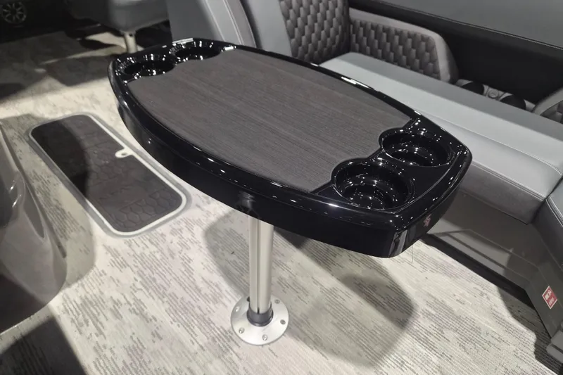 Slide: The Image of Modern interior of 2026 Sylvan L3 ULZ with sleek table and cup holders. - 8