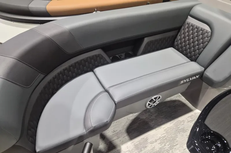 Slide: The Image of Luxurious seating in the 2026 Sylvan L3 ULZ boat, featuring sleek design and premium materials. - 4