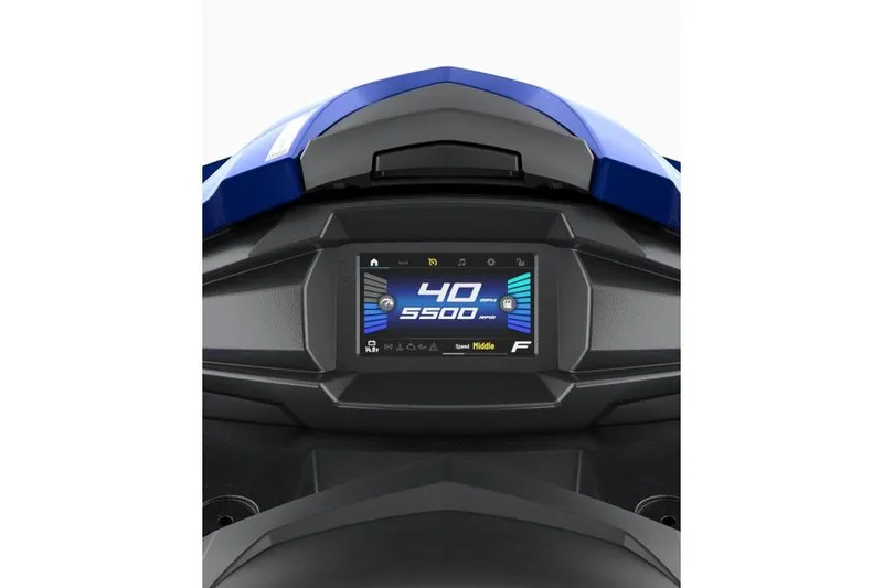 Slide: The Image of Manufacturer Provided Image: Dashboard of 2026 Yamaha WaveRunner VX Limited, displaying speed and RPM. - 4