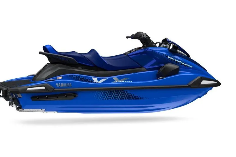 The Image of A blue 2026 Yamaha WaveRunner VX Limited with a sporty design and comfortable seating. - 0