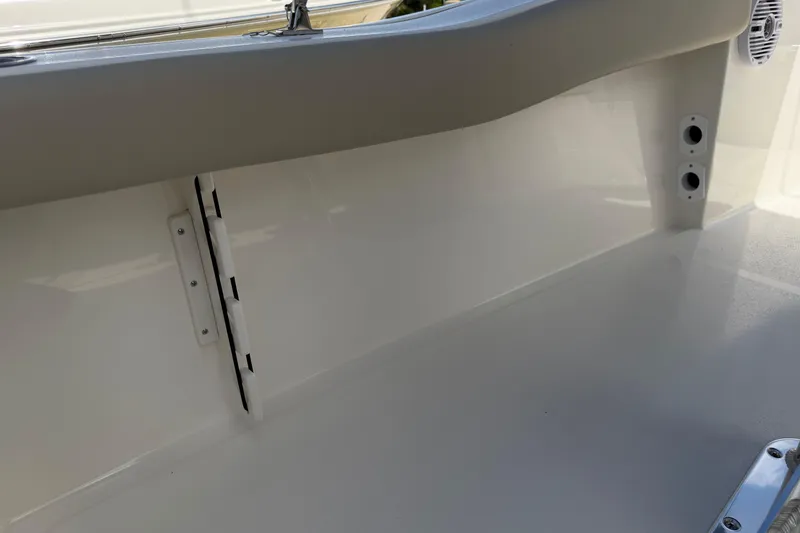 Slide: The Image of Interior view of a 2026 Key West 179 FS boat, showcasing sleek design details. - 28