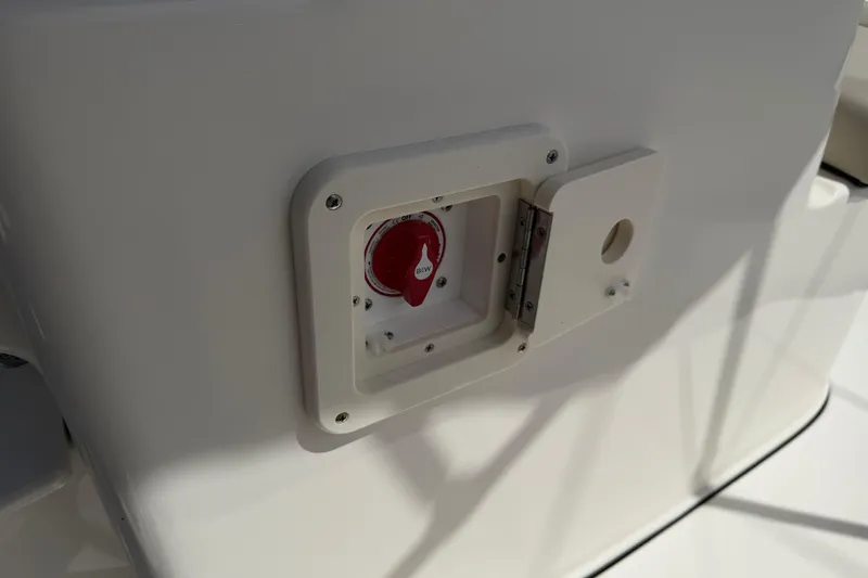 Slide: The Image of Battery switch on 2026 Key West 179 FS boat console. - 27