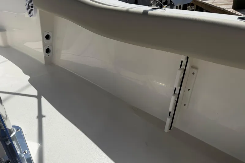 Slide: The Image of Interior view of a 2026 Key West 179 FS boat, showcasing sleek design and fittings. - 29