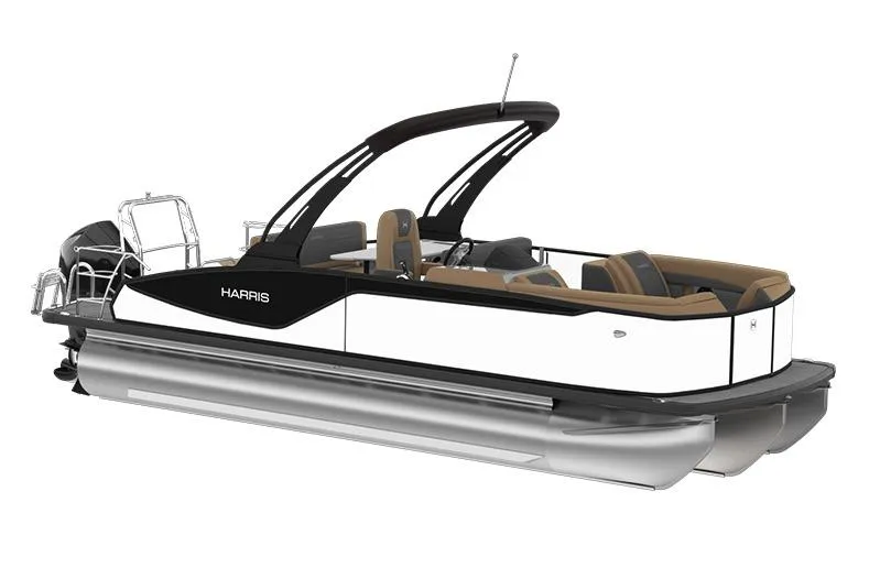 Slide: The Image of Manufacturer Provided Image: 2026 Harris Sunliner 250 pontoon boat with sleek design and modern features. - 15