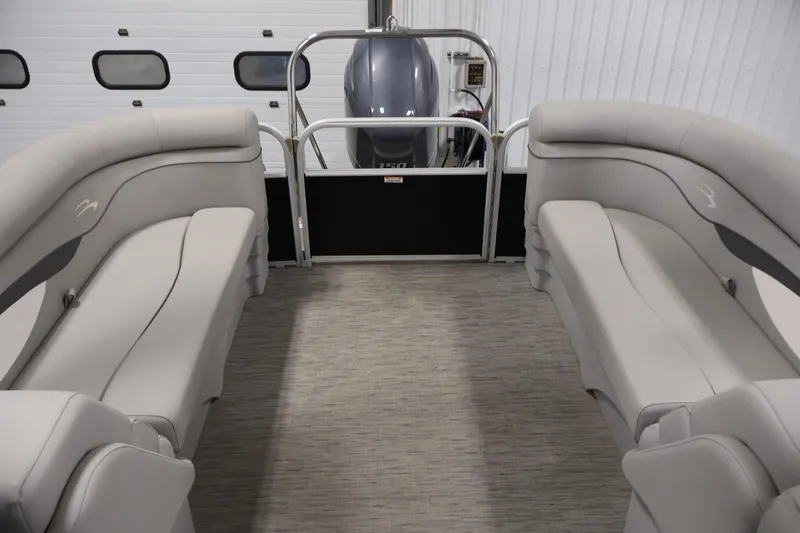 Slide: The Image of 2023 Bennington SV 22 Quad Bench interior with spacious seating and modern design. - 30