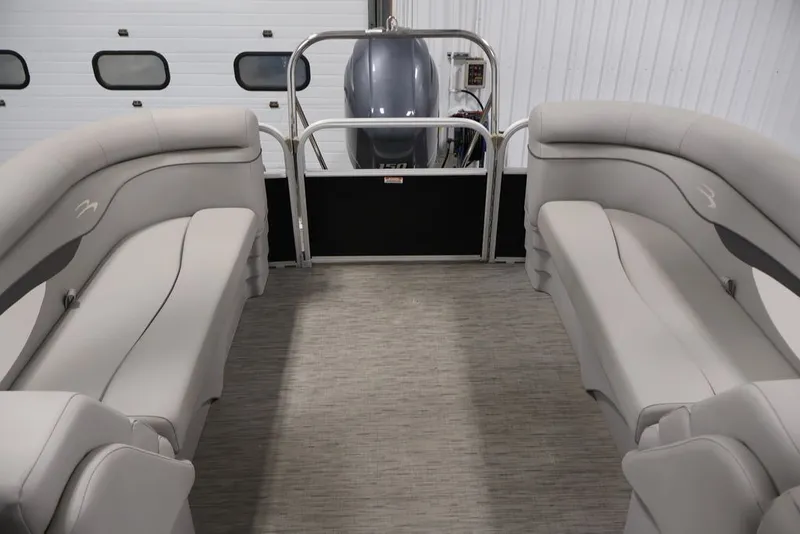 Slide: The Image of 2023 Bennington SV 22 Quad Bench interior with plush seating and modern design. - 43