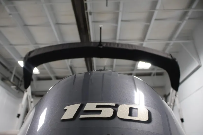 Slide: The Image of 2023 Bennington SV 22 Quad Bench with 150 horsepower engine in a showroom. - 37
