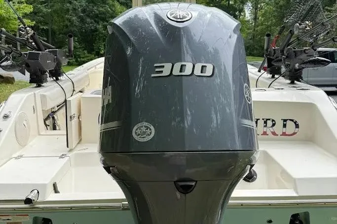 Slide: The Image of 2020 Cobia 240 Center Console boat with Yamaha 300 outboard motor. - 19