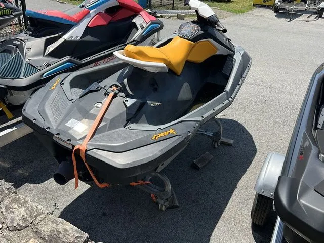 Slide: The Image of A 2018 Sea-Doo Spark 2-Up Rotax 900 HO ACE jet ski on a trailer. - 4