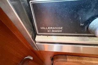 Slide: The Image of Hillerange stove control panel on 1990 Island Packet 27 sailboat. - 25