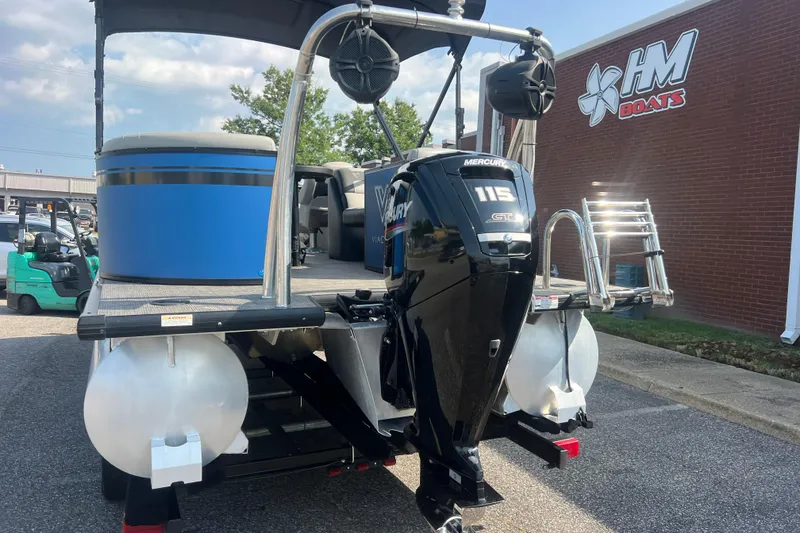 Slide: The Image of 2022 Viaggio Lago V-U 22 pontoon boat with Mercury 115 engine at HM Boats dealership. - 7