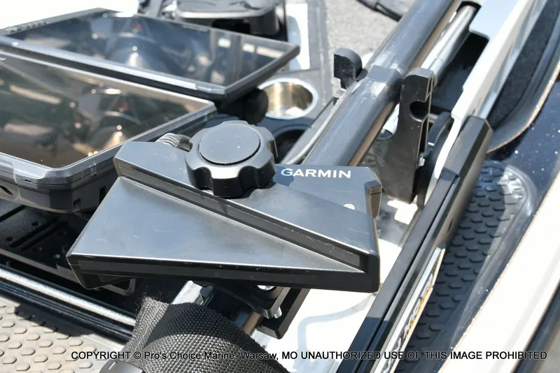 Slide: The Image of Close-up of a Garmin device on a Ranger boat. - 5