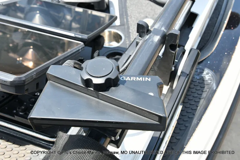 Slide: The Image of Close-up of a Garmin device on a Ranger boat. - 35