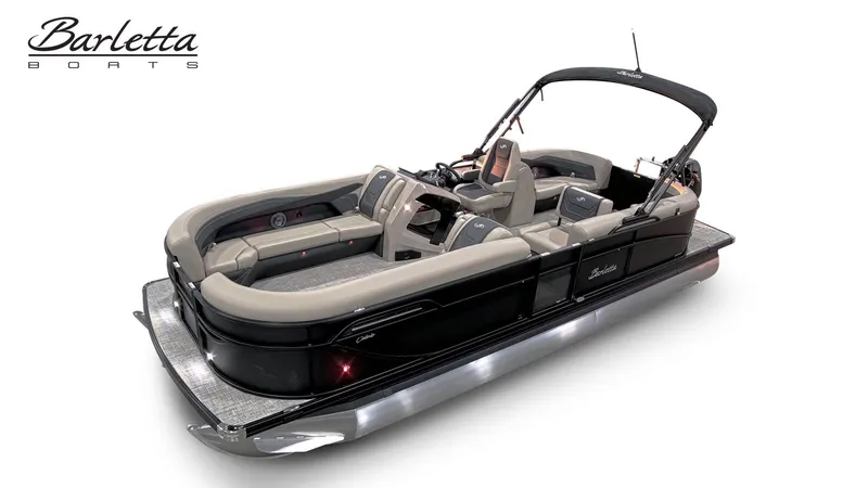 The Image of 2027 Barletta CABRIO C24Q pontoon boat with luxurious seating and modern design. - 1
