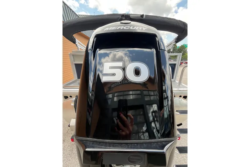 Slide: The Image of Mercury 50 horsepower engine on 2026 Sun Tracker Bass Buggy 16 XL Select boat. - 5