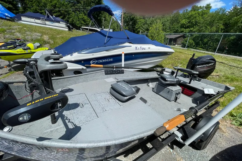 Slide: The Image of 2018 StealthCraft 16 Power Drifter boat with Mercury motor and Minn Kota trolling motor. - 3