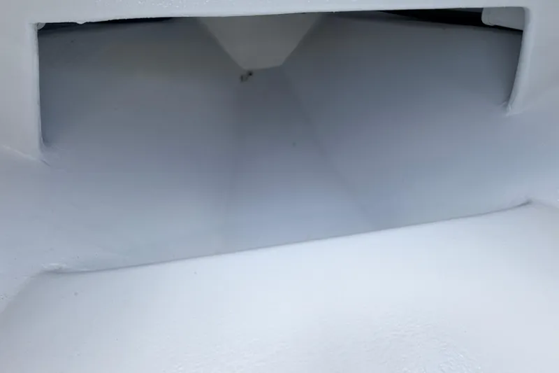 Slide: The Image of Interior view of 2025 Hell's Bay Professional boat hull, showcasing sleek design. - 35