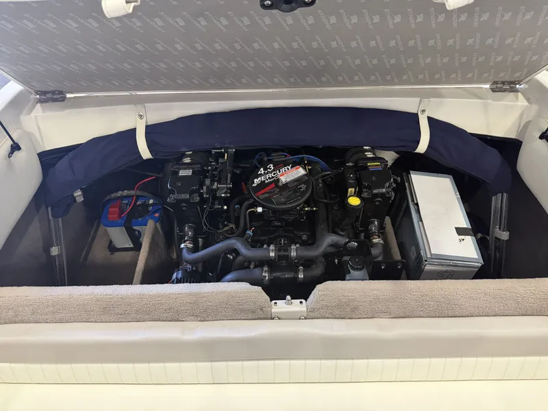 Slide: The Image of The engine compartment of a 2006 Stingray 195 LX with a 4.3-liter engine is visible. - 9