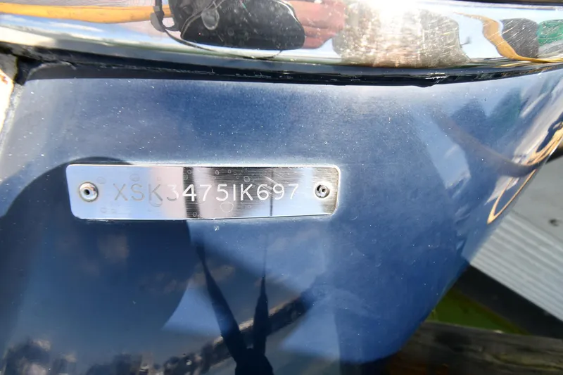 Slide: The Image of 1997 Sunseeker Camargue 51 hull identification number plate, XSK34751K697. - 26