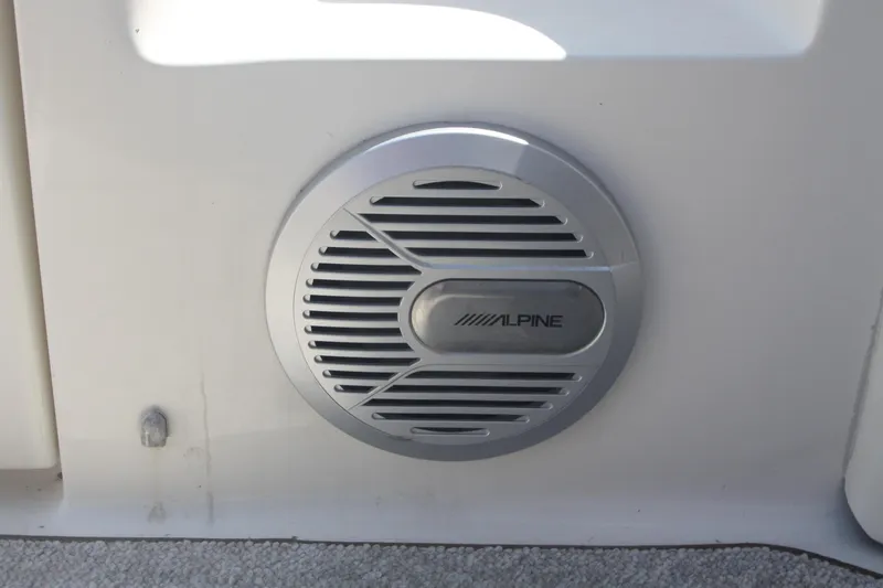 Slide: The Image of Alpine speaker on 1999 Sea Ray 380 Sundancer boat interior. - 44