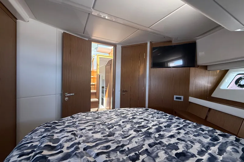 Slide: The Image of Luxurious cabin interior of 2027 Tiara Yachts EX 54 with modern amenities. - 29