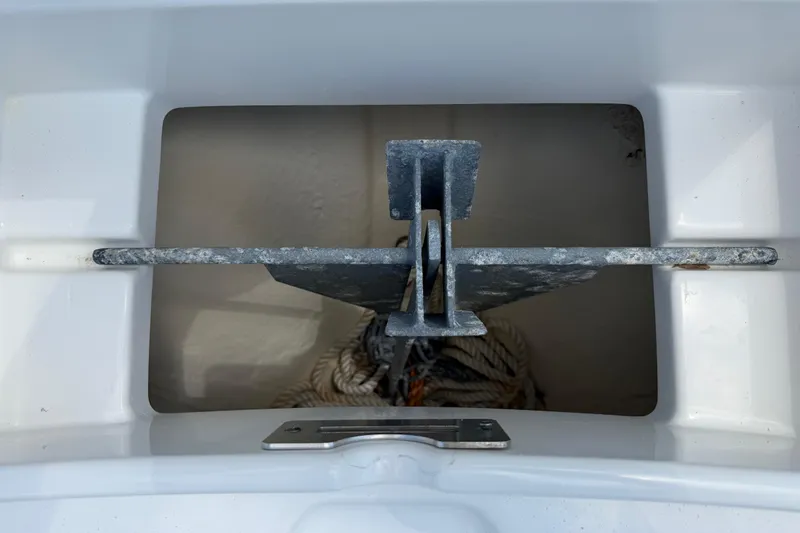 Slide: The Image of Anchor storage compartment on a 2015 Regulator 23 Center Console boat. - 31