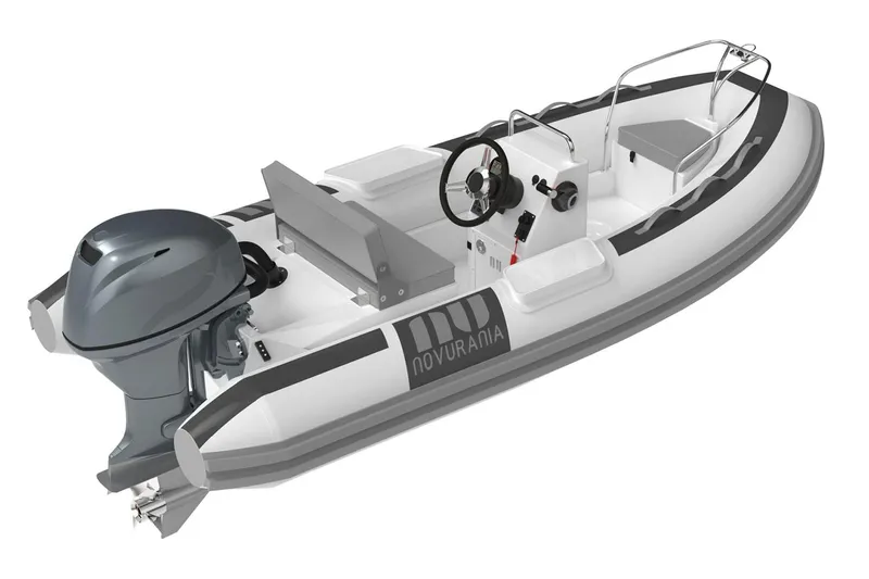 The Image of Manufacturer Provided Image: Novurania DL 335 inflatable boat, 2026 model, with outboard motor. - 0