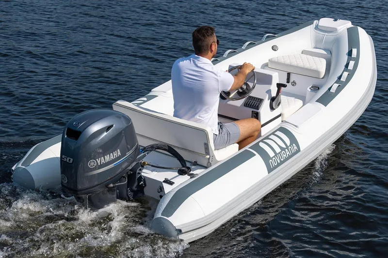 The Image of Manufacturer Provided Image: Novurania DL 400 boat 2026 with Yamaha engine on water. - 1