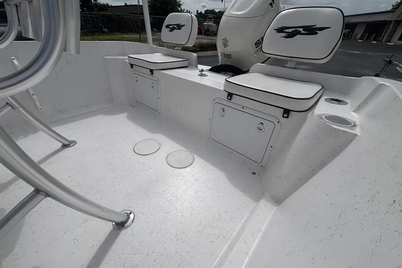 Slide: The Image of 2020 Glasstream 20 CCR boat interior with seating and storage compartments. - 24