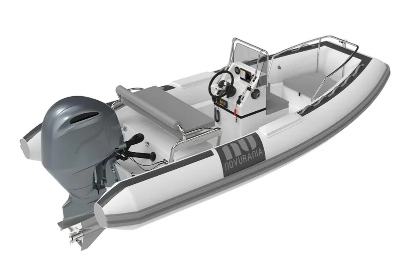 The Image of Manufacturer Provided Image: Novurania DL 460 inflatable boat, 2026 model, with outboard motor. - 0