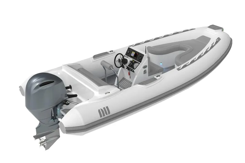 Slide: The Image of Manufacturer Provided Image: Novurania Como 18 boat 2026, modern design, outboard motor. - 1