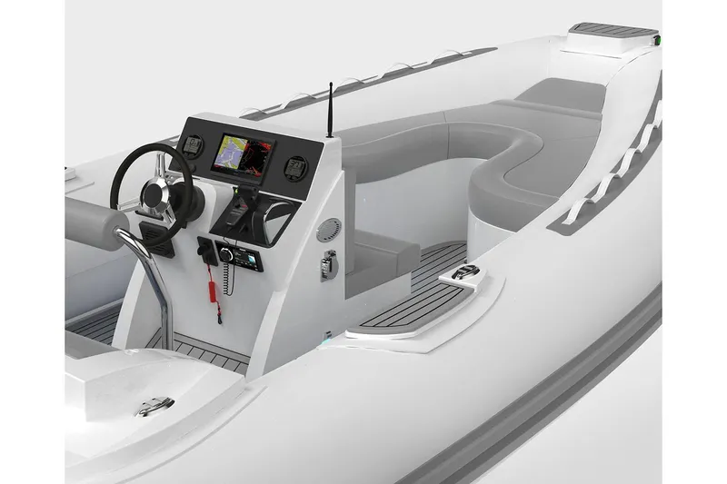 Slide: The Image of Manufacturer Provided Image: Interior view of Novurania Como 18 boat, model year 2026. - 2