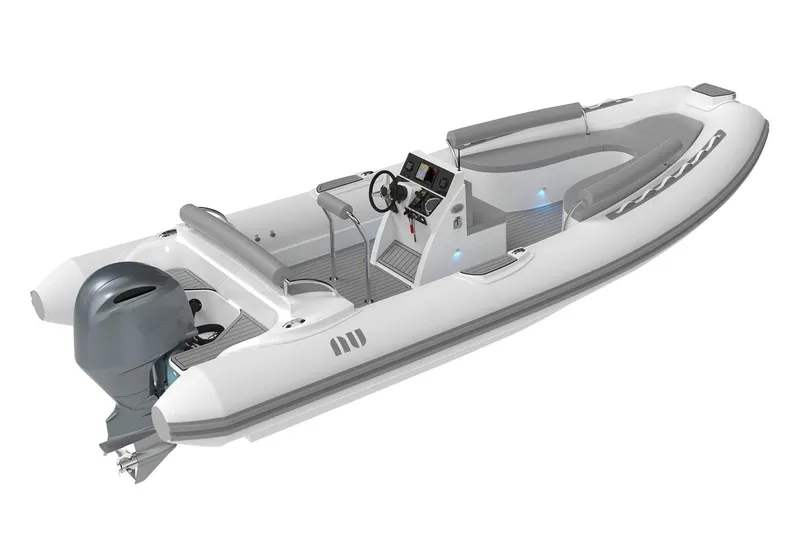 Slide: The Image of Manufacturer Provided Image: Novurania Como 24 boat 2026, modern design, outboard motor. - 2