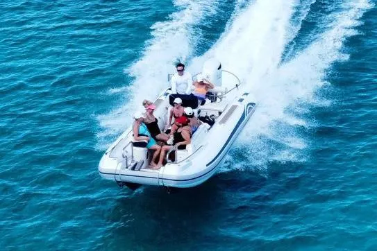 The Image of Manufacturer Provided Image: 2026 Novurania Catamaran 24 cruising on the ocean with passengers. - 0