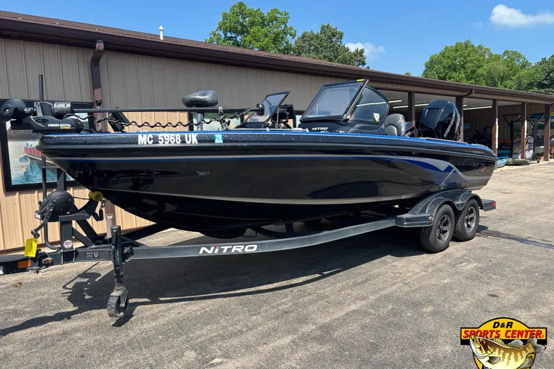 Slide: The Image of 2020 Nitro ZV21 Pro fishing boat on trailer at D&R Sports Center. - 3