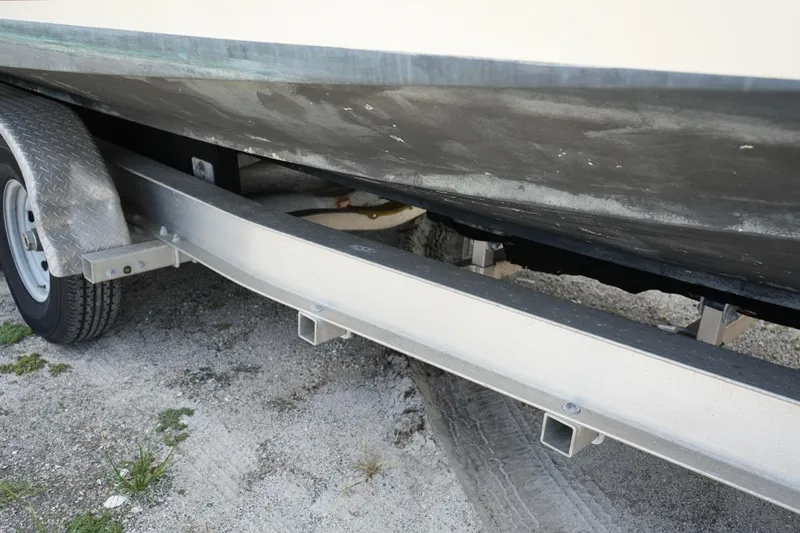 Slide: The Image of Trailer supporting a 2016 Chris-Craft Catalina 34 boat, showing underside details. - 51