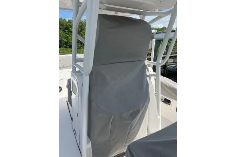 Slide: The Image of 2023 Seafox 268 boat with covered console and sturdy frame. - 14