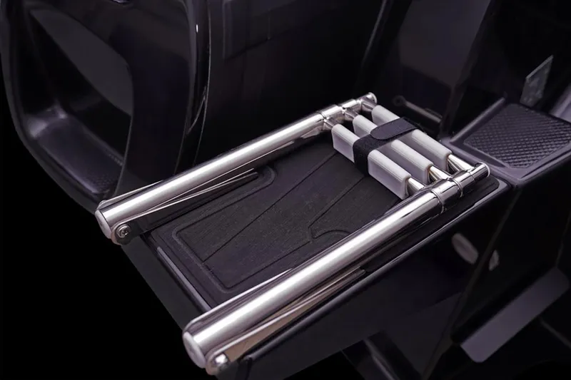 Slide: The Image of Manufacturer Provided Image: Brig Eagle 5 2026 stainless steel telescopic ladder detail view. - 6