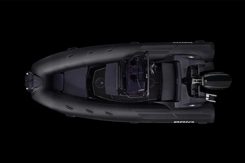 Slide: The Image of Manufacturer Provided Image: Aerial view of Brig Eagle 5 boat, 2026 model, on black background. - 3