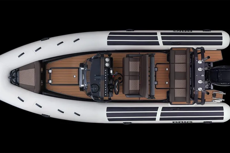 Slide: The Image of Top view of 2027 Brig Navigator 22 boat with sleek design and modern features. - 11