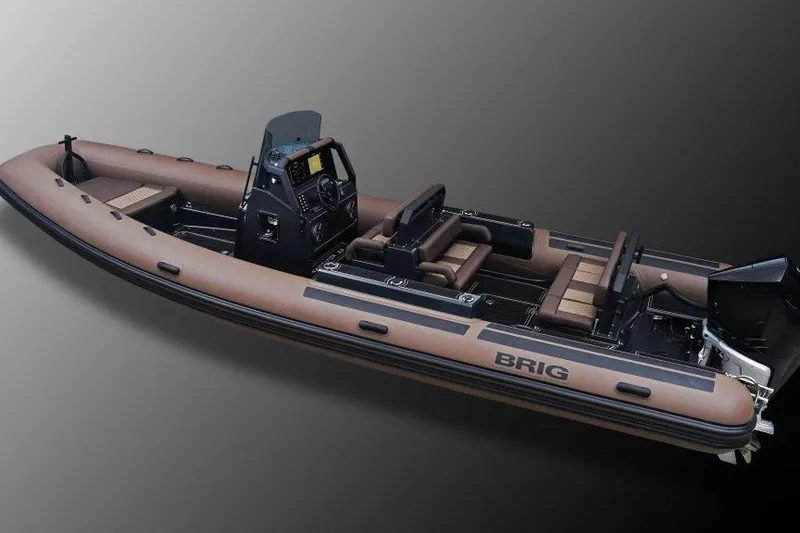 Slide: The Image of 2027 Brig Navigator 26 inflatable boat with sleek design and modern features. - 3