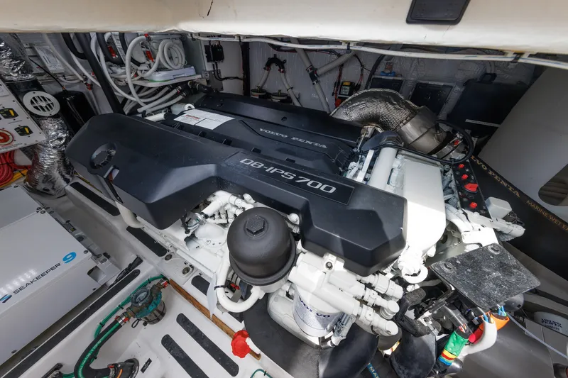 Slide: The Image of Engine room of 2024 Sabre 48 Salon Express with Volvo Penta D6-IPS700 engine. - 42