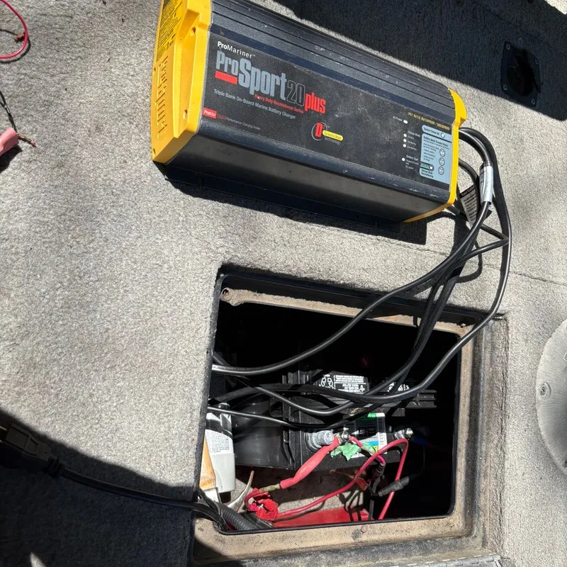 Slide: The Image of Battery charger and battery in a boat - 7