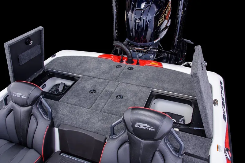 Slide: The Image of Manufacturer Provided Image: 2022 Skeeter ZXR 20 boat interior with storage compartments and seating. - 12
